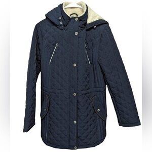 Laundry by Shelli Segal  Ladies Safflower Longline quilted puffer jacket size M